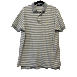 Polo Ralph Lauren Light Blue & White Striped Polo Shirt